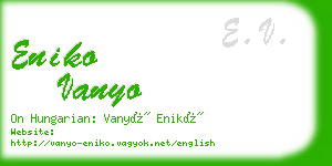 eniko vanyo business card